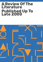 A_review_of_the_literature_published_up_to_late_2000