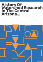 History_of_watershed_research_in_the_central_Arizona_highlands