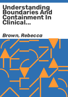 Understanding_boundaries_and_containment_in_clinical_practice