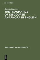 The_pragmatics_of_discourse_anaphora_in_English