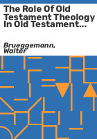 The_role_of_Old_Testament_theology_in_Old_Testament_interpretation