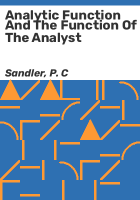 Analytic_function_and_the_function_of_the_analyst