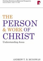 The_person_and_work_of_Christ