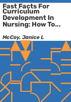 Fast_facts_for_curriculum_development_in_nursing