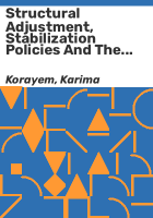 Structural_adjustment__stabilization_policies_and_the_poor_in_Egypt