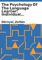 The_psychology_of_the_language_learner