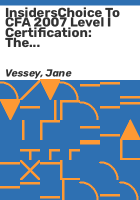 InsidersChoice_to_CFA_2007_level_I_certification