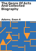 The_genre_of_Acts_and_collected_biography