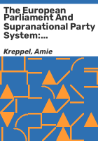 The_European_Parliament_and_Supranational_Party_System