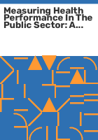 Measuring_health_performance_in_the_public_sector