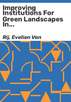 Improving_institutions_for_green_landscapes_in_metropolitan_areas