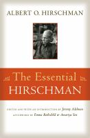 The_essential_Hirschman