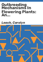 Outbreeding_mechanisms_in_flowering_plants