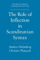 The_role_of_inflection_in_Scandinavian_syntax