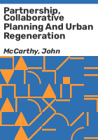 Partnership__collaborative_planning_and_urban_regeneration