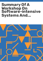 Summary_of_a_workshop_on_software-intensive_systems_and_uncertainty_at_scale