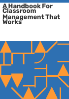 A_handbook_for_classroom_management_that_works